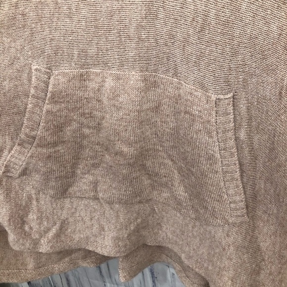 Love Stitch Small Poncho Sweater Cap Pocket Tan - Picture 6 of 13